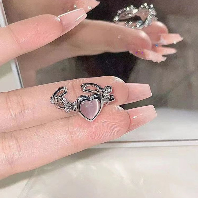 Cat Eye Stone Ring - cat rings