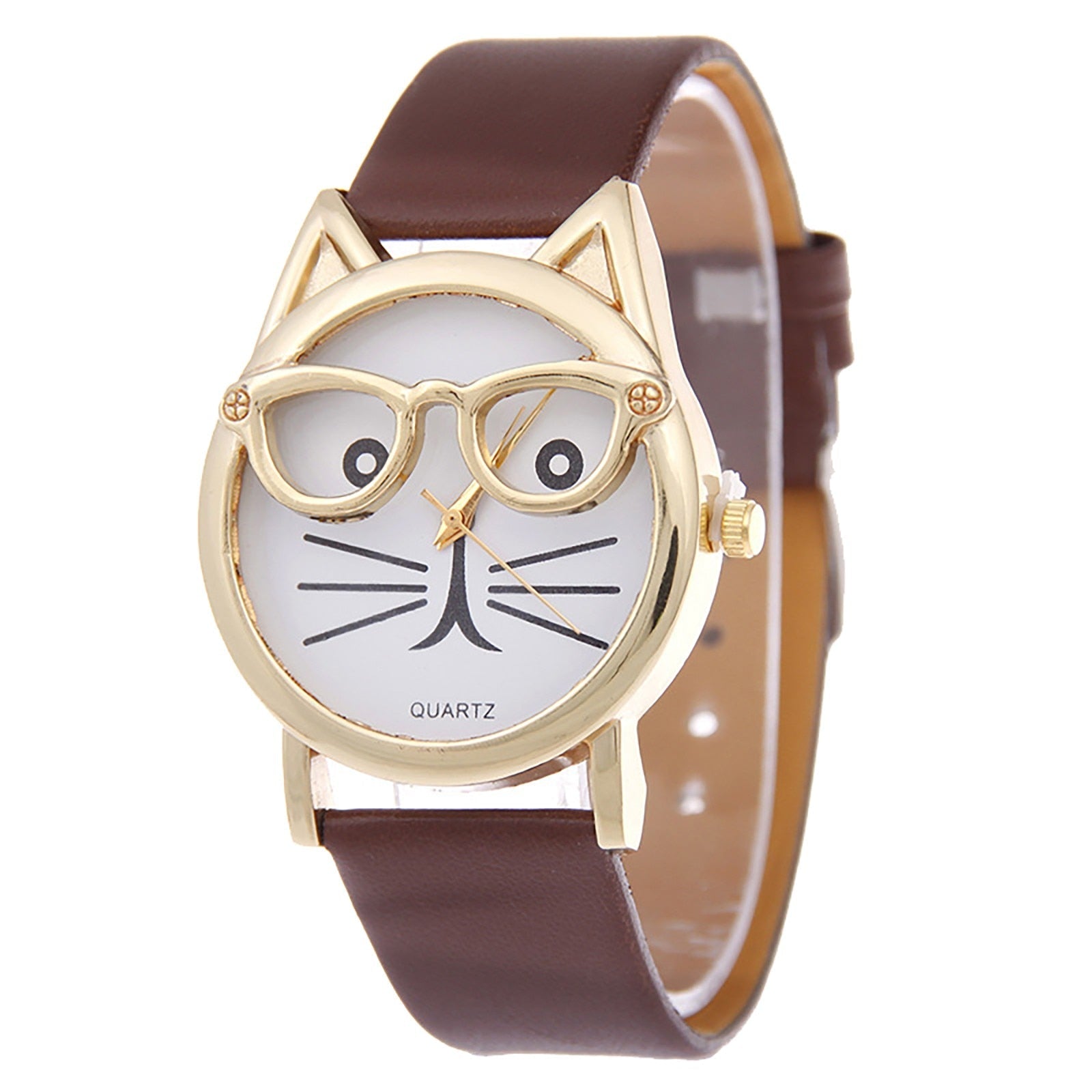 Cat Face Watch - Brown / United States - Cat Watch