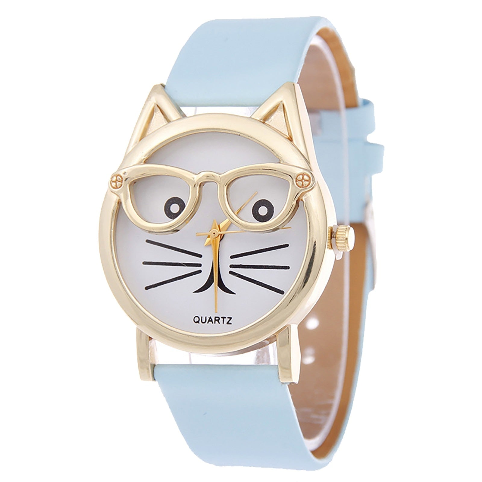 Cat Face Watch - Blue / United States - Cat Watch