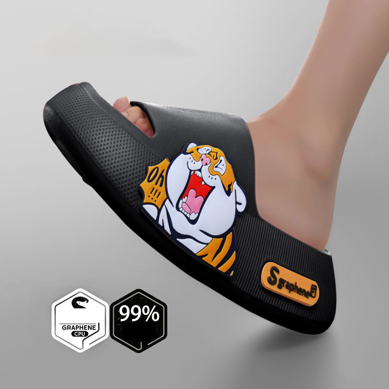 Cat Flip Flops - Black / 36-37(foot 235mm)