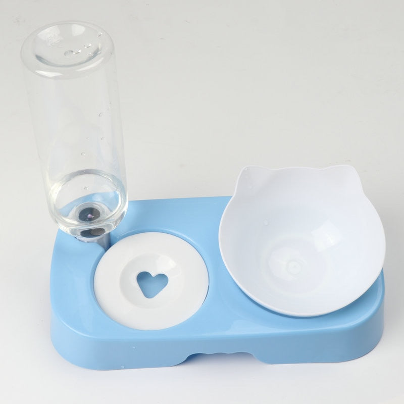 Cat Food and Water Dispenser - Light Blue - Cat Food