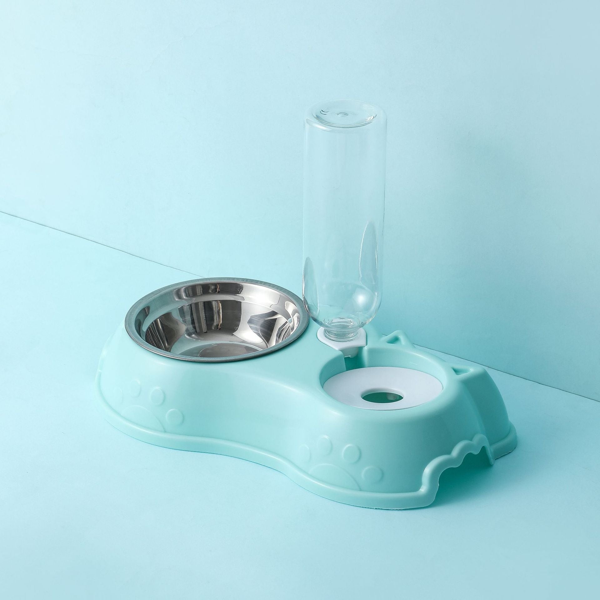 Cat Food and Water Dispenser - Sky Blue - Cat Food Dispenser