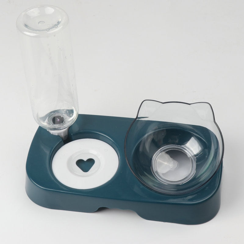 Cat Food and Water Dispenser - Dark Blue - Cat Food