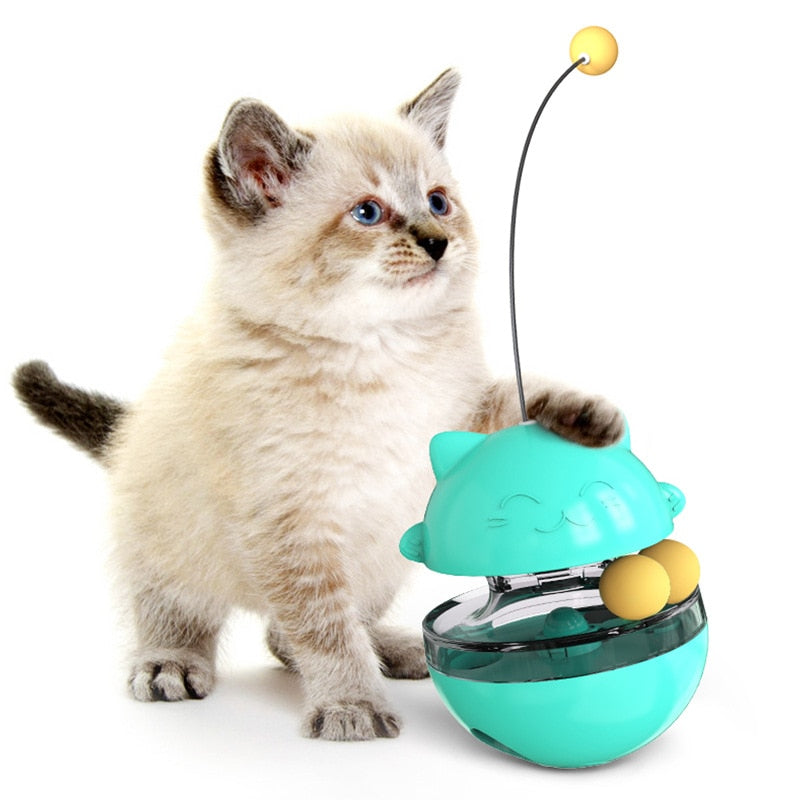 Cat Food Dispenser Toy - Blue - Cat Food Dispenser