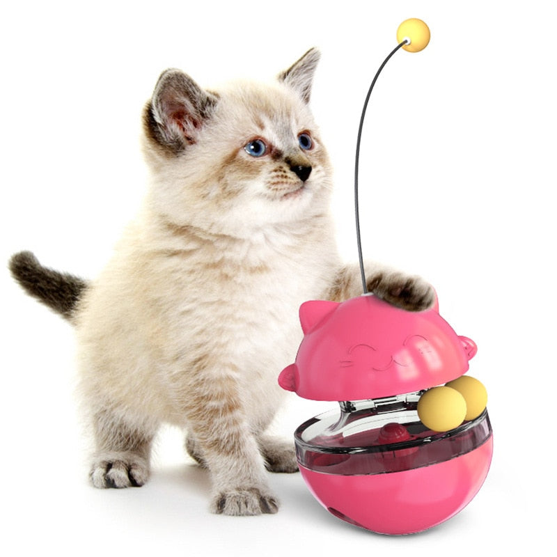 Cat Food Dispenser Toy - Pink - Cat Food Dispenser