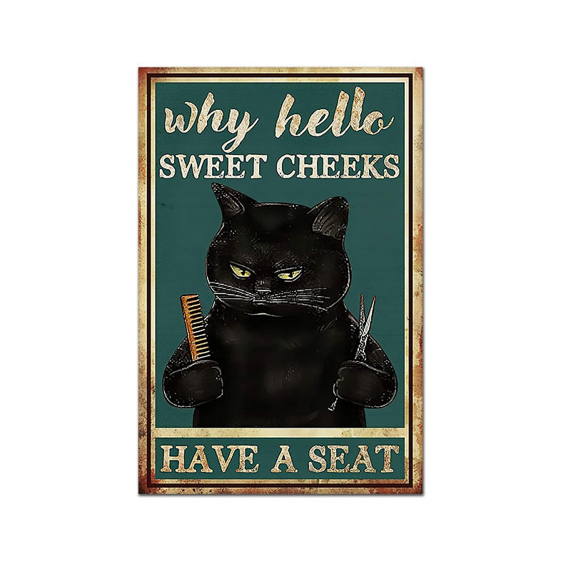 Cat Funny Posters - 10x15cm No Frame / Have a Seat - Cat