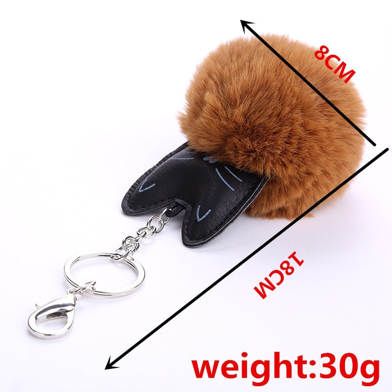 Cat Fur Ball Keychain - Cat Keychains