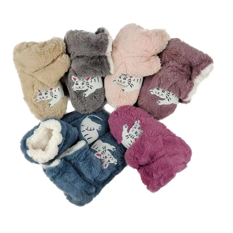 Cat Fur Slippers - Cat slippers