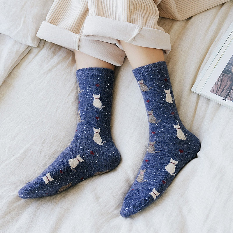 Cat Fuzzy Socks - Cat Socks