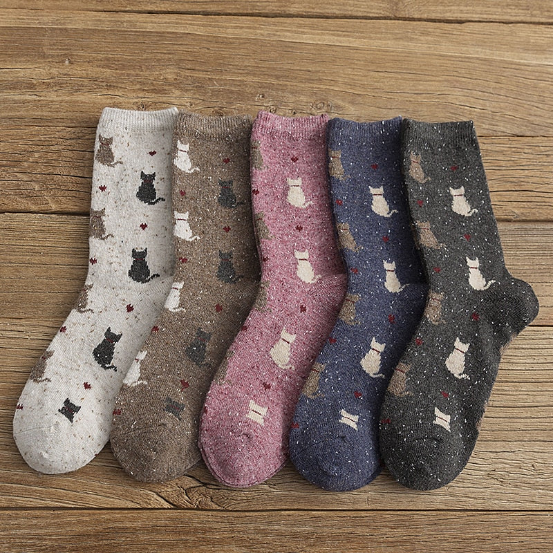 Cat Fuzzy Socks - Cat Socks