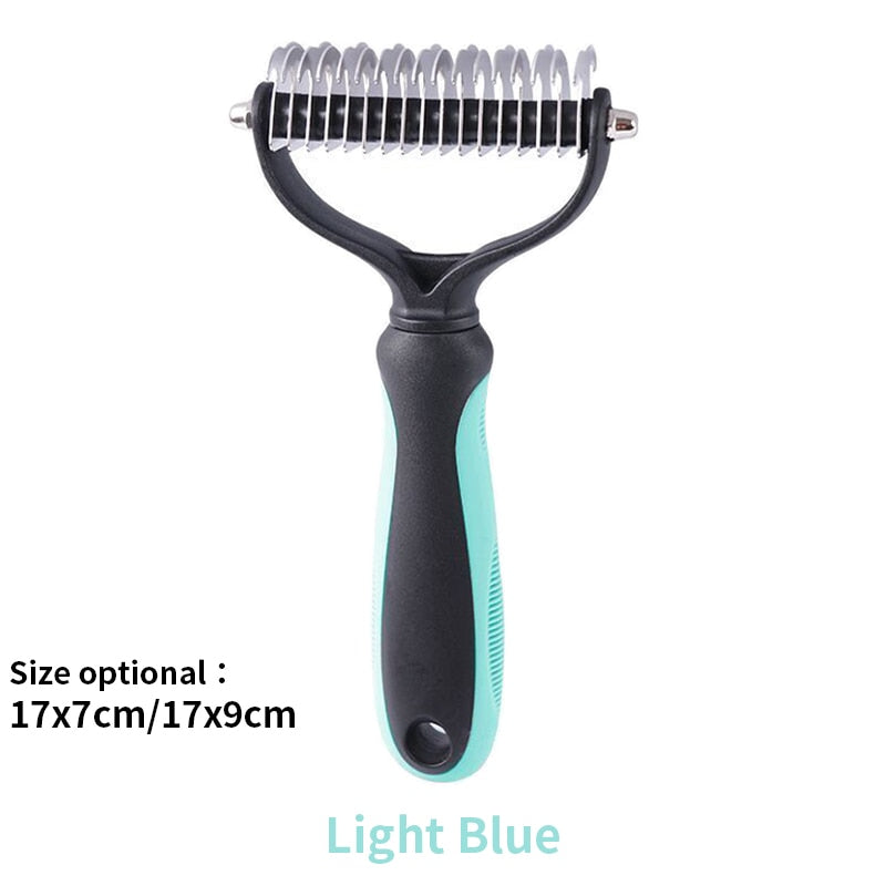 Cat Grooming Brush - Light Blue / 17x7cm