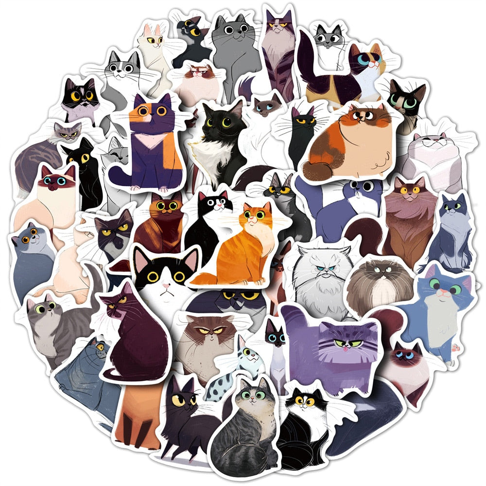 Cat Grumpy Eye Stickers