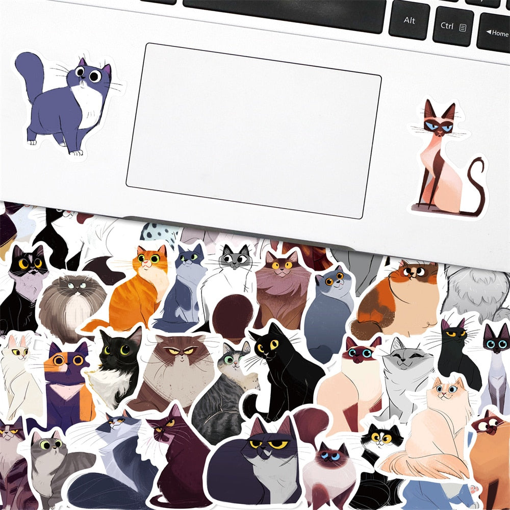 Cat Grumpy Eye Stickers
