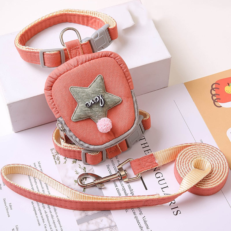 Cat Harness Leash with Backpack - cat harness leash