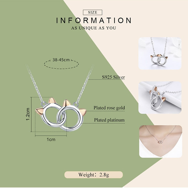 Cat Head Necklace - Cat necklace