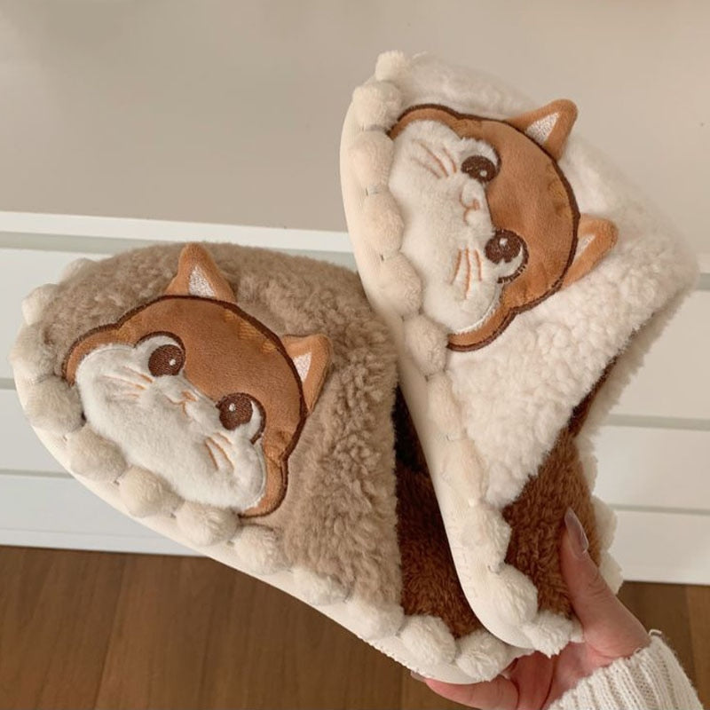 Cat Head Slippers - Cat slippers