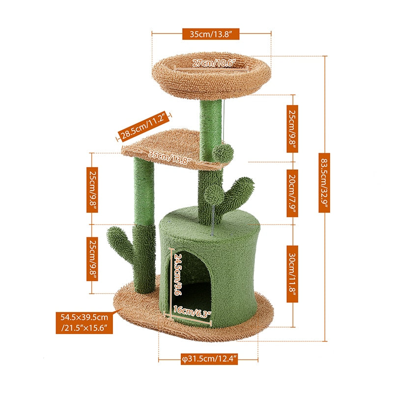 Cat House Scratching Post - 32.9 cm - Cat scratching post