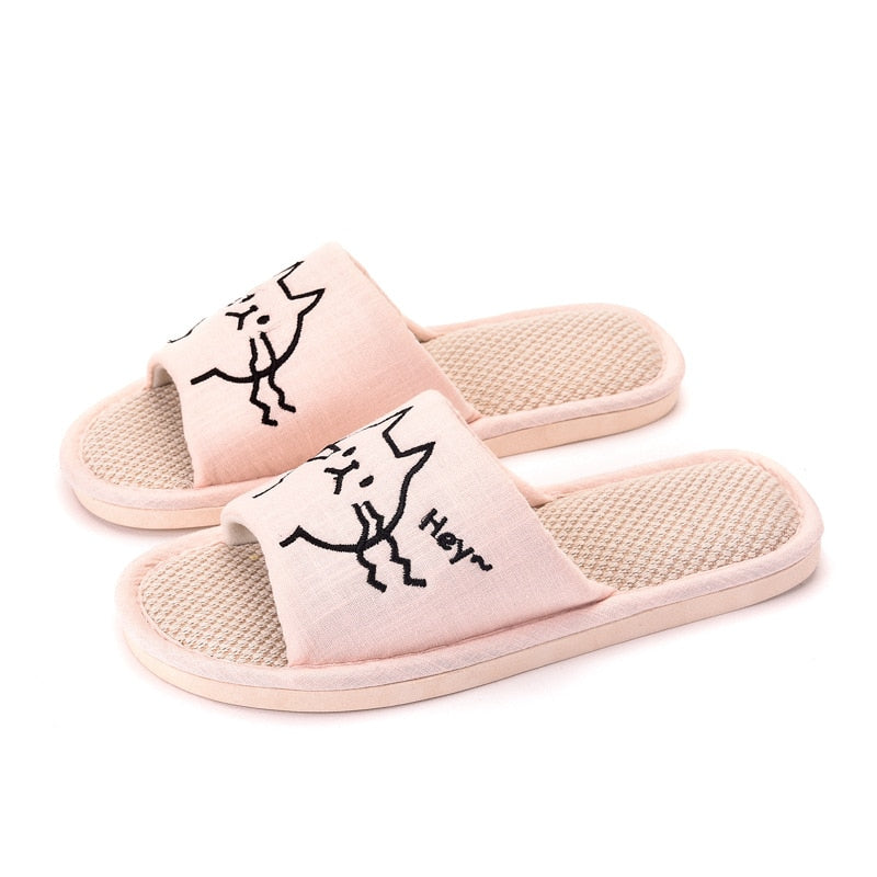 Cat House Slippers - Light Pink / 36-37 - Cat slippers