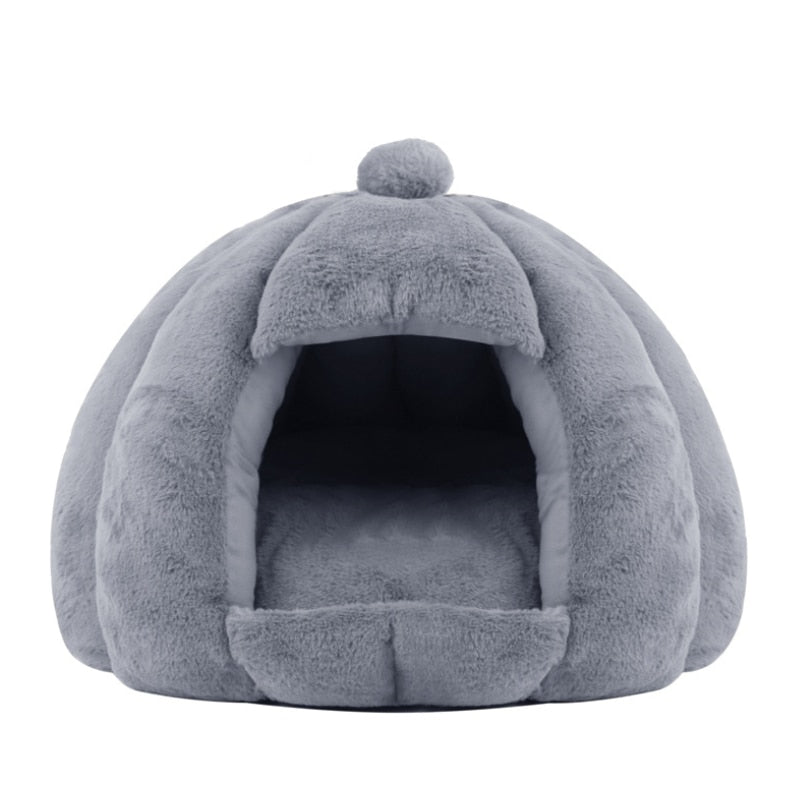 Cat Igloo Bed - Gray / L