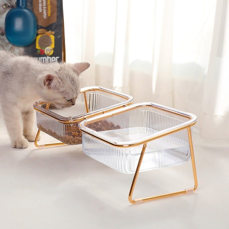 Cat in Glass Bowl - Cat Bowls
