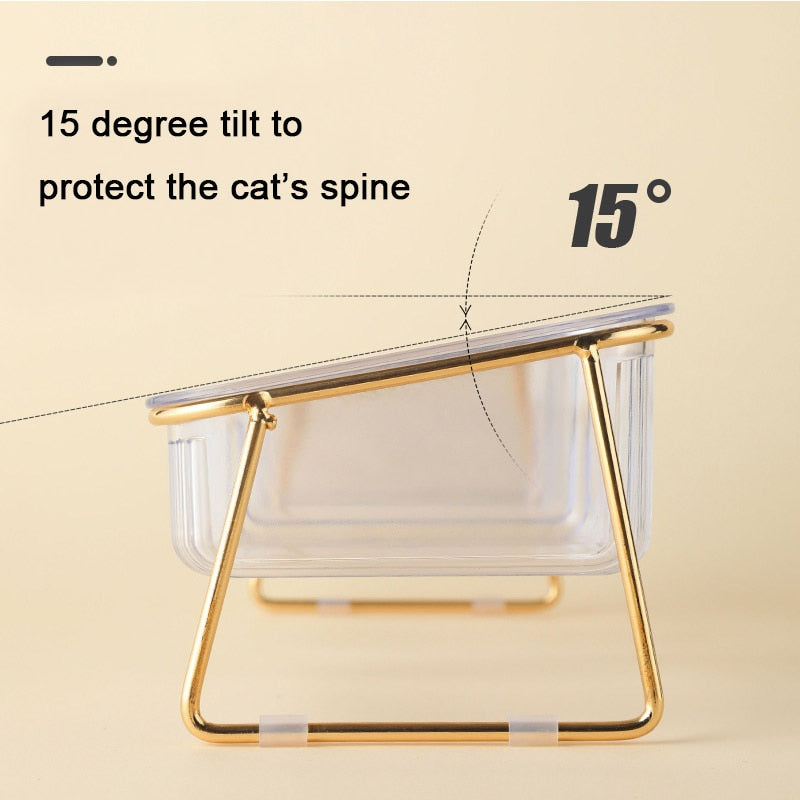 Cat in Glass Bowl - Cat Bowls