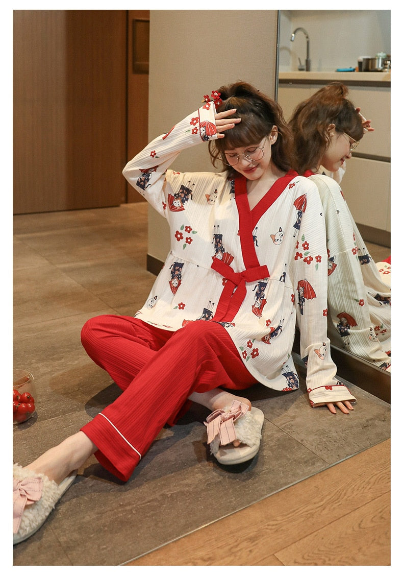 Cat Japanese Pajama - Cat pajamas