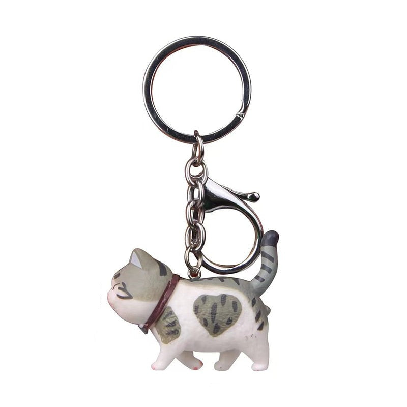Cat Keychain 3D Print - Grey / 8 cm - Cat Keychains