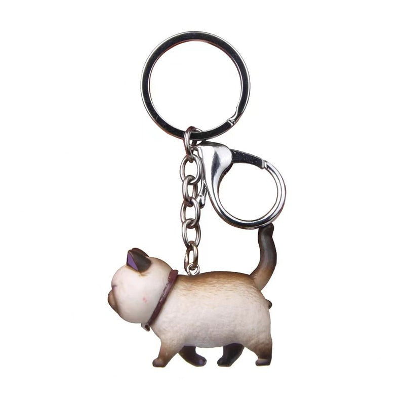 Cat Keychain 3D Print - Brown / 8 cm - Cat Keychains