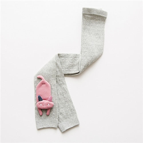 Cat Kid Tights - Gray / S 1 to 3 Years - Cat Tights