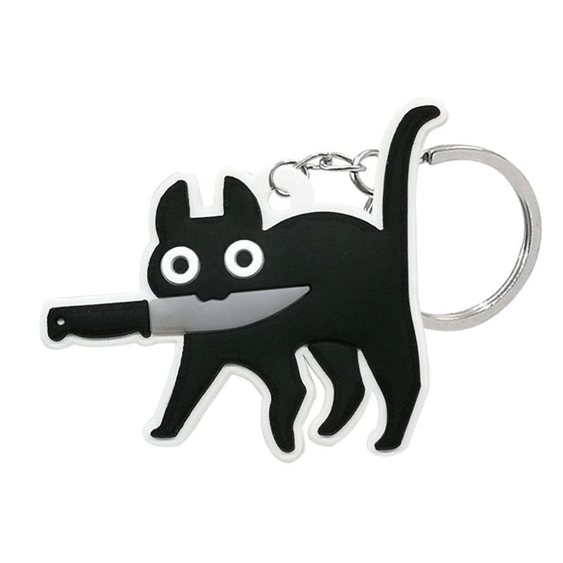 Cat Knife Keychain - Cat Keychains