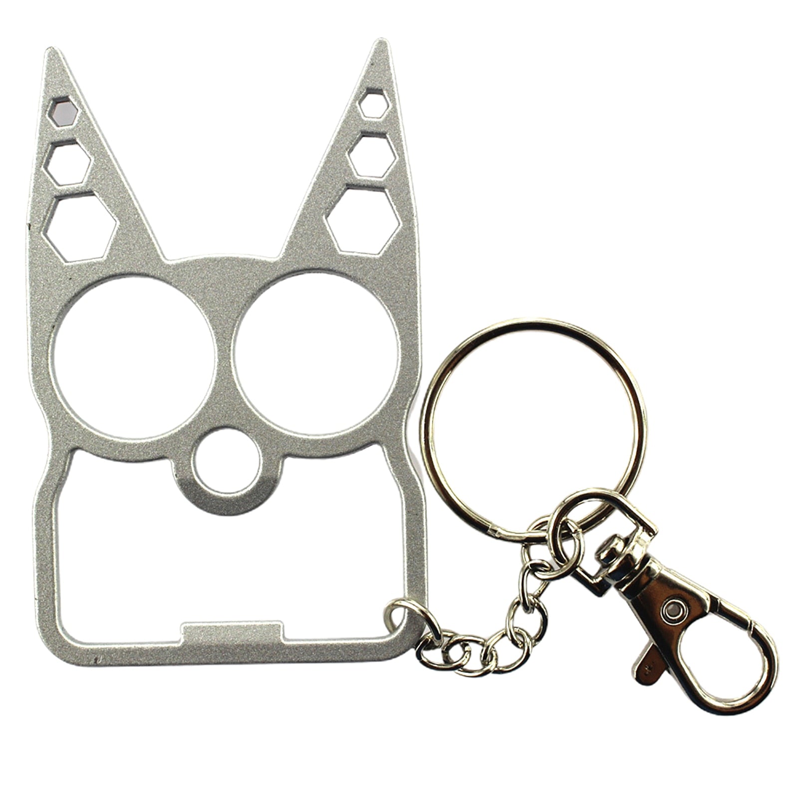 Cat Knuckles Keychain - Silver - Cat Keychains