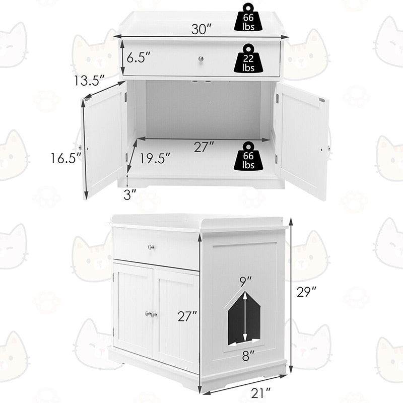 Cat Litter Box Enclosure - Cat litter Box