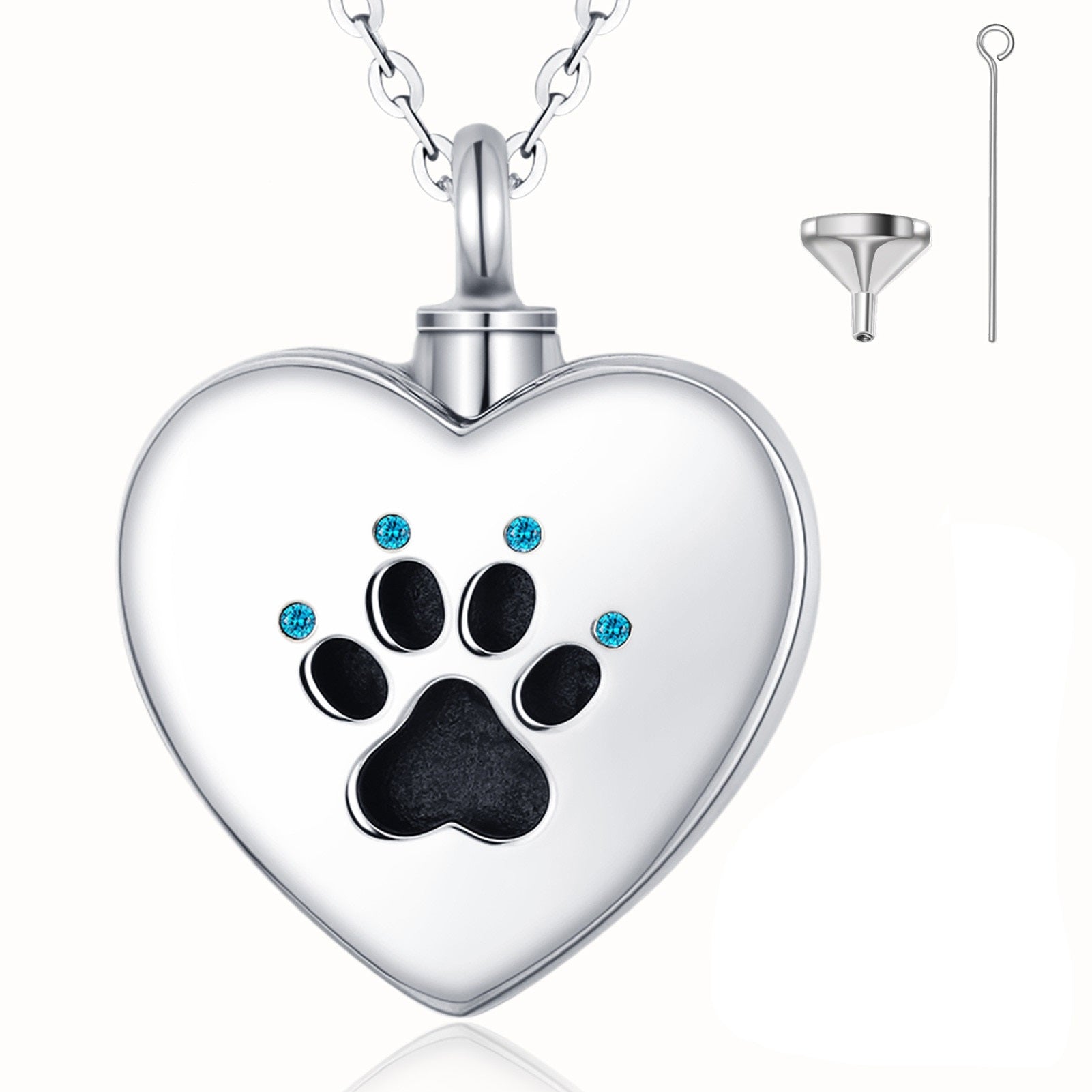 Cat Locket Necklace - 18 Inch - Cat necklace