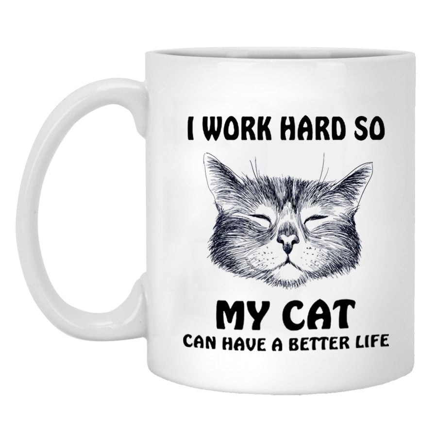 Cat Lover Mug - White / 301-400ml