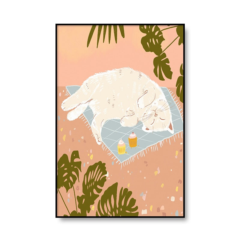 Cat Lovers Posters - 13X18cm No frame / Eating - Cat poster