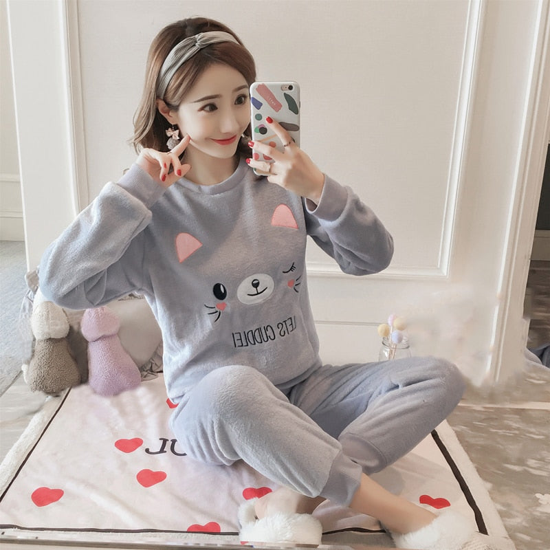 Cat Mom Pajamas - Grey / M - Cat pajamas