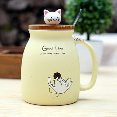 Cat Mug - Yellow