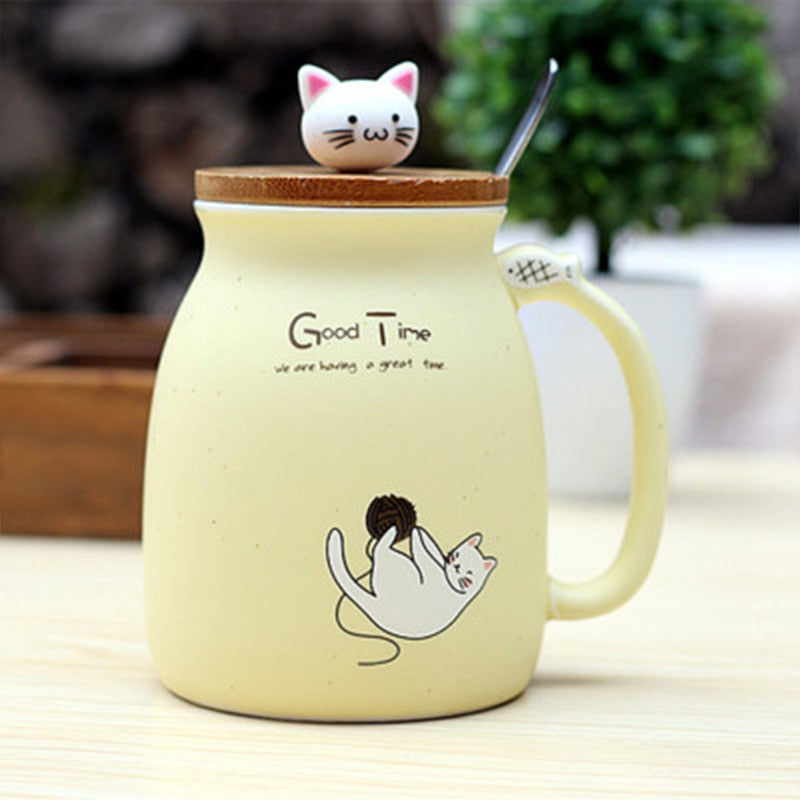 Cat Mug - Yellow