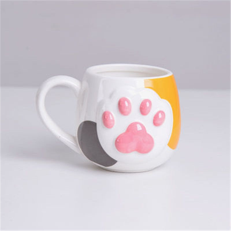 Cat Mug with Feet and Balls - Pink / 201-300ml
