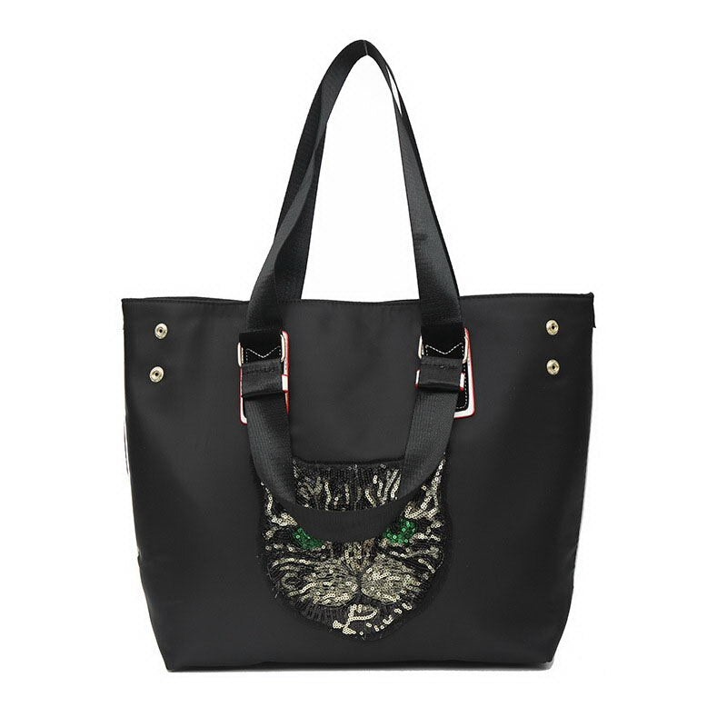 Cat Pattern Handbag - Black / M(46X16X33)CM - Cat Handbag