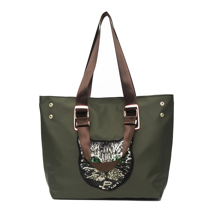 Cat Pattern Handbag - Green / M(46X16X33)CM - Cat Handbag