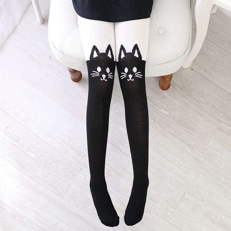 Cat Pattern Pantyhose - Cat Tights