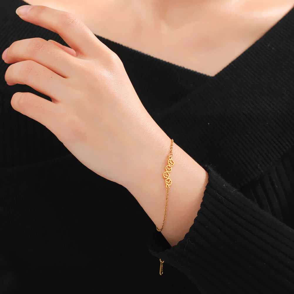 Cat Paw Bracelet - Cat bracelet