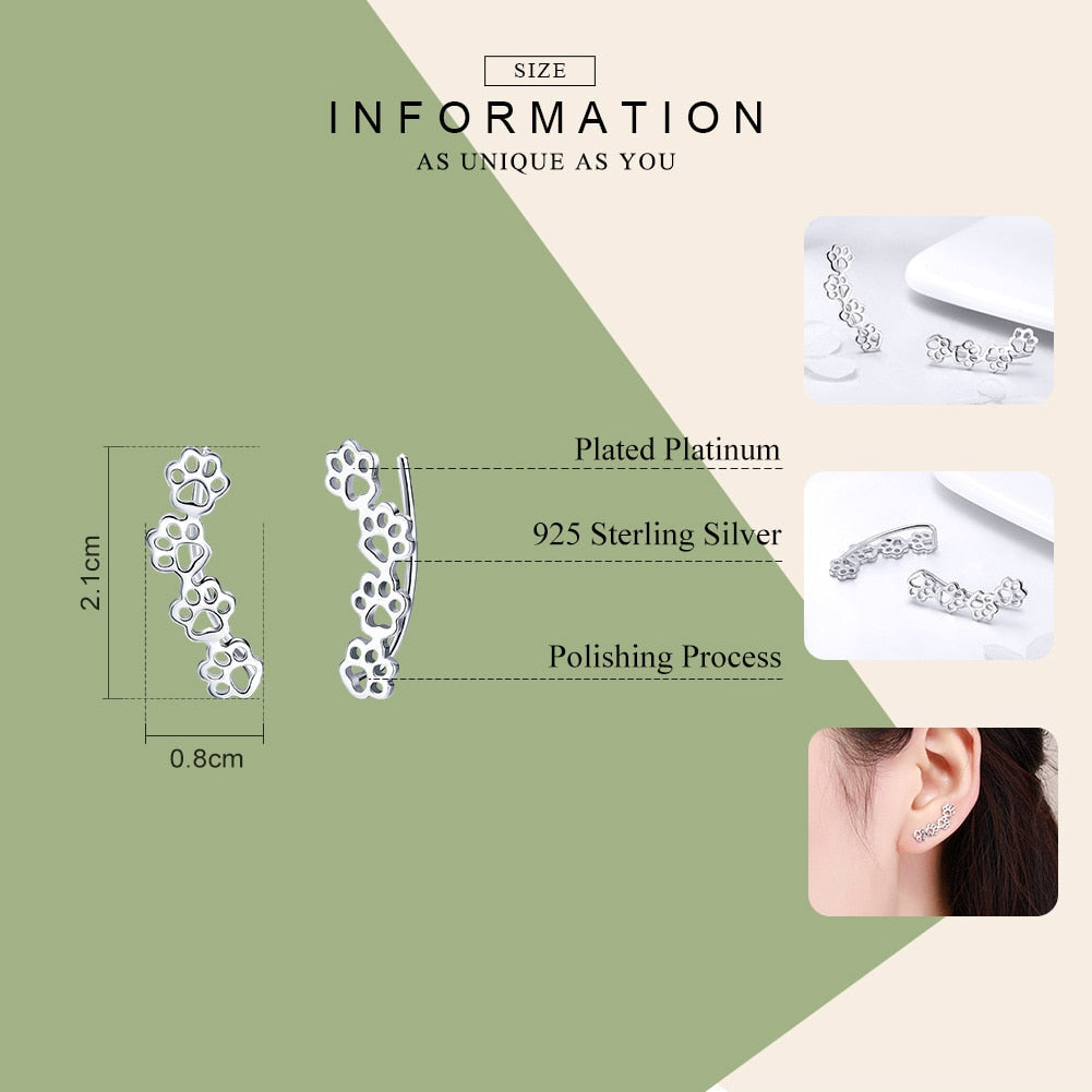 Cat Paw Earrings Studs - Cat earrings