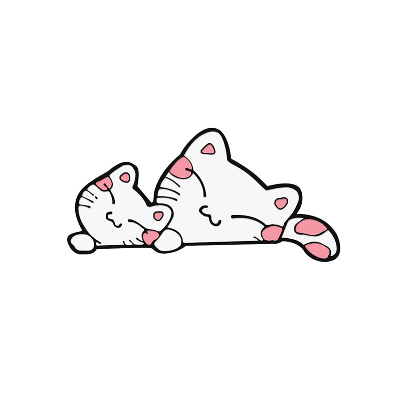 Cat Paw Enamel Pin - Pink cat