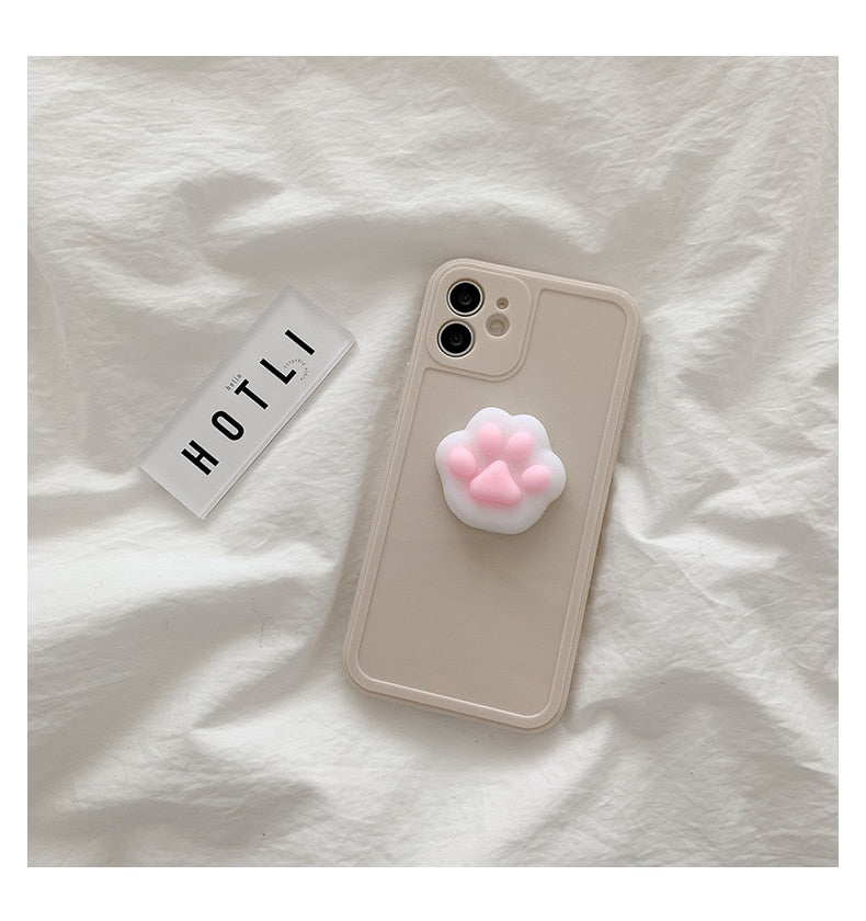 Cat Paw iPhone Case - For iPhone 7 or 8 / Beige - Cat Phone