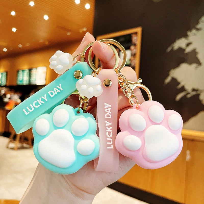 Cat Paw Keychain - Cat Keychains