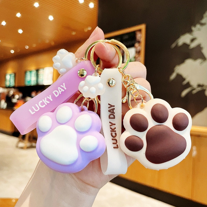 Cat Paw Keychain - Cat Keychains