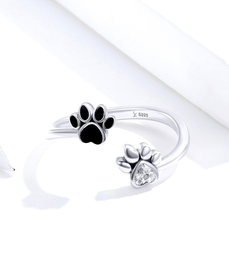 Cat Paw Silver Ring - cat rings