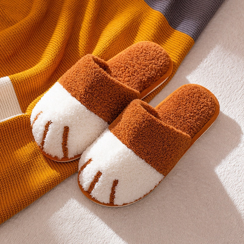 Cat Paw Slippers - Caramel colour / 36-37 (22.5-23cm) /